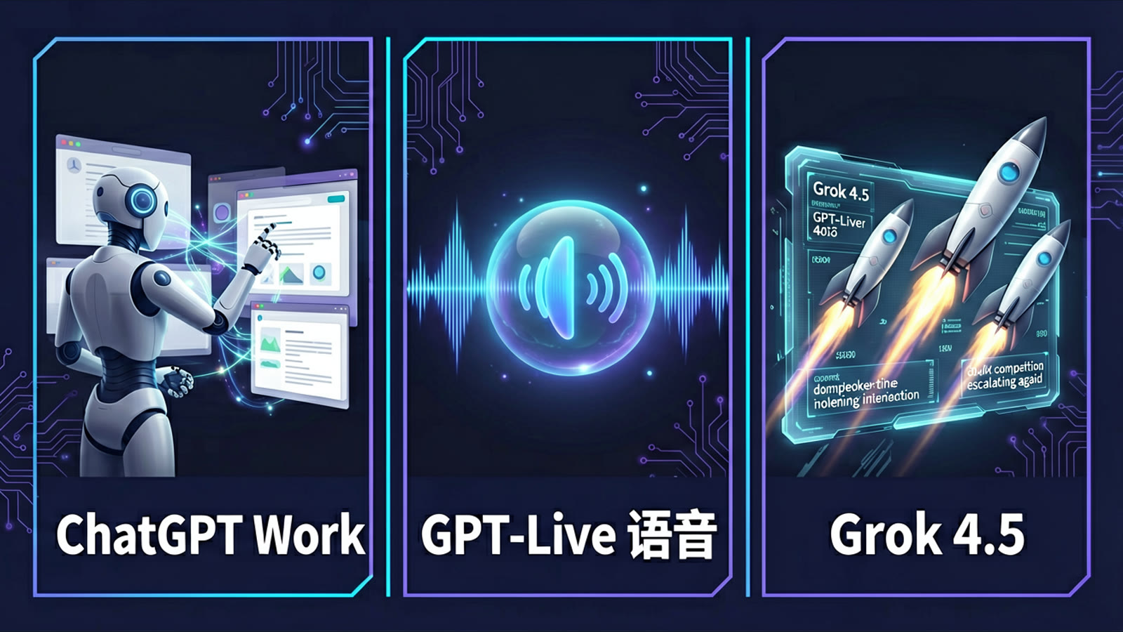 OpenAI 推出 ChatGPT Work:可跨应用自主工作的 AI 智能体;推出 Grok 4.5;OpenAI 发布 GPT-Live 新一代全双工语音模型