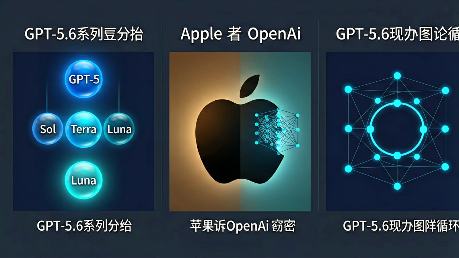 GPT-5.6 系列模型发布：Sol、Terra、Luna；苹果起诉OpenAI窃取商业机密开发AI硬件；OpenAI 论文：GPT-5.6 Sol Ultra 证明图论"循环